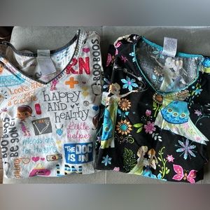Bundle of 2 Disney scrub tops!
